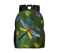 BSCKKDMN Travel Laptop Backpack For Women Men,Waterproof Lightweight Cute Backpack Colorful Dragonfly Casual Daypack