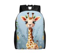 BSCKKDMN Travel Laptop Backpack For Women Men,Waterproof Lightweight Cute Backpack Cute Giraffe Flowers Casual Daypack