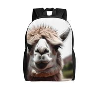 BSCKKDMN Travel Laptop Backpack For Women Men,Waterproof Lightweight Cute Backpack Funny Alpaca Llama Casual Daypack