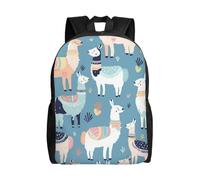 BSCKKDMN Travel Laptop Backpack For Women Men,Waterproof Lightweight Cute Backpack Llama Cartoon Pattern Casual Daypack