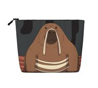 BSCKKDMN Walrus Makeup Bag For Women, Waterproof Linen Travel Cosmetic Case Lightweight Zipper Travel Toiletry Bag Organizer Makeup Brushes Storage Bag