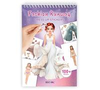 BSCOOL Fashion Runway Design for Kids Sticker Dress Up Activity Book