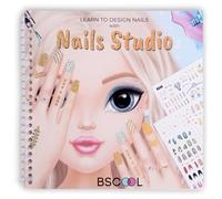 BSCOOL Nail Design Activity Book with Stickers and Fashion Sketchbook | Dress-up coloring pages, nail art guides, and creativity prompts spark imagination for little designers ages 5 and up