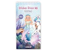 BSCOOL Sticker Dress Up Books - Dress Me Up Sticker Activity Book for Kids. Learn Girls Fashion Design for Mermaid with Stickers and Guides for Kids 5 and up. (Sticker Dress Up Mermaid)