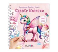 BSCOOL Unicorn Dress Up Kids Activity Book with 250+ Reusable Stickers