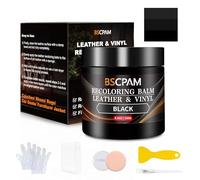 BSCPAM Black Leather Recoloring Balm,8.5oz Leather Sofa Scratch/Stain Remover,Leather Repair kit for Vinyl Furniture and Car Interior,Leather Dye Paint for Scratched and Faded,Leather Color Restorer