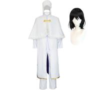 BSD Fyodor·D Cosplay Costume Fyodor Mikhailovich Dostoevsky Cosplay Outfit, Black White Cloak Uniform Jacket Pants Set Anime Cosplays Outfit Halloween Christmas Carnival Party Role Play Clothes