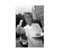 BSDFDFAA Anthony Bourdain Middle Finger Print Canvas Poster Bedroom Decor Landscape Office Room Decor Gift 08x12inch(20x30cm)