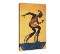 BSDFDFAA Primative Male Dancer Print Vintage Wall Art Retro Decor Canvas Poster Bedroom Decor Landscape Office Room Decor Gift 20x30inch(50x75cm)