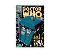 BSDFDFAA Tardis Cat Poster Doctor Who Canvas Poster Bedroom Decor Landscape Office Room Decor Gift 12x18inch(30x45cm)