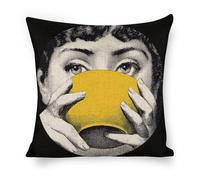 BSDHGF Lina Cavalieri Artificial Linen Throw Pillow Case, Decorative Cushion Cover Square Art Personalized Eye,Only Includes Pillowcase,(45X45cm),18"x18" (Style-4)