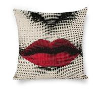 BSDHGF Lina Cavalieri Artificial Linen Throw Pillow Case, Decorative Cushion Cover Square Art Personalized Eye,Only Includes Pillowcase,(45X45cm),18"x18" (Style-1)