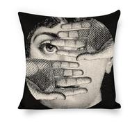 BSDHGF Lina Cavalieri Artificial Linen Throw Pillow Case, Decorative Cushion Cover Square Art Personalized Eye,Only Includes Pillowcase,(45X45cm),18"x18" (Style-2)