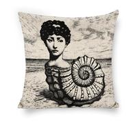 BSDHGF Lina Cavalieri Artificial Linen Throw Pillow Case, Personalized Face Art Decorative Pillowcase,Vintage Art Pillowcase(45X45cm),18"x18",style-13