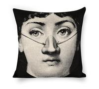 BSDHGF Lina Cavalieri Artificial Linen Throw Pillow Case, Personalized Face Art Decorative Pillowcase,Vintage Art Pillowcase(45X45cm),18"x18",style-1