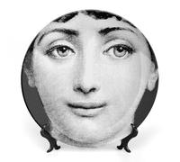 BSDHGF Lina Cavalieri Plate, Wall Decorative Plate, Mysterious Face Plate Wall Hanging Decoration,Including Bracket And Special Spring HooK,style,6inch