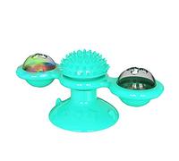 BSDIHRIWEJFHSIE Windmill Cat Toy Funny Turntable Teasing Pet Toy Scratching Tickle Cats Hair Brush Cat Toys Interactive Puzzle Smart Pet Toys#P-Blue,Russian Federation
