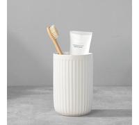 BSDISP White Toothbrush Holders for Bathrooms - 1 Cups Ceramic Toothbrush Toothpaste Holders, White Bathroom Tumbler Cups Reusable Toothbrush Mouthwash Cup, Bathroom Counter Organizer.