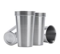 BSDLZCH 10PCS 16oz Stainless Steel Cup drinking cup Kitchen Accessories For Portable Drinkware Set (Silvery)