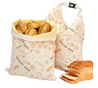 BSDLZCH 2 Pack Reusable Natural Beeswax Bread Bags, 43x33cm XL
