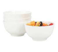 BSDLZCH Bone China Large Cereal Bowls Set of 4-600ml, 15x7cm Breakfast Bowl Ceramic Salad Bowls, Serving Bowls for Cereal, Salad, Fruit, Ice Cream,Pasta, Noodles- Microwave/Oven Dishwasher Safe