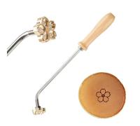 BSDLZCH Custom Branding Iron for Cake, Brand Burning Iron Stamp Cake Hot Stamping Baking Mold DIY Personalized Stamp Logo Mold Hot Stamping Cake Tool (Flower Shape)