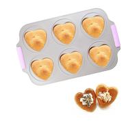 BSDLZCH Durable Cake Mold Metal Square Heart Cake Pan Non-Stick Heart Baking Pan for Baking Cakes, Brownies, Muffin Essential Kitchen Tool for Home Bakers (Love Heart)