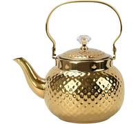 BSDLZCH Hammered Stainless Steel Teapot, 2L Gold Stovetop Kettle | with Loose Leaf Infuser for Tea, Milk & Coffee, Stovetop Safe, Outdoor Travel Drinkware & Gifts for Women