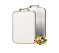 BSDLZCH Stainless Steel Chopping Board, Heavy Duty Double Sided Cutting Board 304 Stainless Steel & Food grade PP, Non Slip Non Toxic Chopping Board Set for Meat Vegetables Fruit, Dishwasher-Safe-1pcs