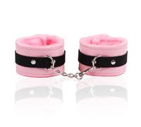 BSDM Bondage Toy Hand Cuff Set Woman Restraints Fur Handcuffs Fetish Adult Games Cosplay Sexules Toys Exotic Erotics Accessories Pink One Size