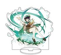 Bsdsl Genshin Impact Characters Acrylic Stand Figure, Colorful and Exquisite Character Design for Game Fans' Collection (Color : Barbatos(Venti), Size : 15cm)