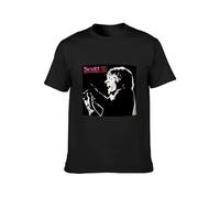 BSDWXF Men's Fashion T Shirts Scott Walker Scott 2 Vinyl cd Cover Twin Needle Sleeves and Hem Black