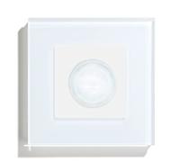 BSEED Body Sensor Switch Infrared Motion Sensor Distance 4-8M PIR Mechanical Wall Mounted Switches Glass Frame 500W Load Push Button LED Compitable 1 Gang 1 Way White No Neutral Required