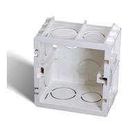 BSEED Single Plastic Back Box(49mm),1 Gang, Extra Deep,Thickness for Electrical Sockets Switches,BS4662 Standard,1 Pack