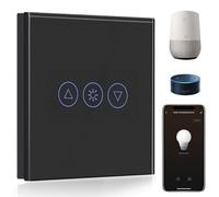 BSEED Smart Dimmer Switch 1 Gang 1 Way,WiFi Dimmer Switch Compatible with Alexa and Google Home,500W Smart Light Switch Black with Smart Life APP Control and Timing Function (Neutral Wire Need)