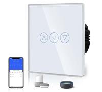 BSEED Smart Dimmer Switch,Glass Touch Panel,LED Lights,Work with Alexa/Smart Life App Control,Neutral Wire Required,WiFi Dimmer 1 Gang 1 Way,86mm White