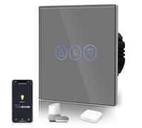 BSEED Zigbee Dimmer Switch,Glass Touch Panel,LED Lights,Work with Alexa/Smart Life App Control,Neutral Wire Required,Zigbee Dimmer 1 Gang 1 Way,86mm Grey