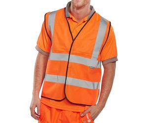 BSEEN EN ISO 20471 VEST ORANGE SML
