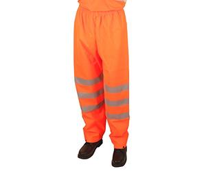BSEEN PU OVERTROUSERS ORANGE S