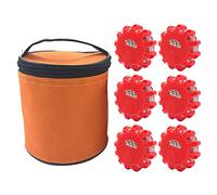 Bseical Led Road Light With Magnetic Base, Flashing Warning Lights, Roadside Assistance Led Light, Emergency Beacon, Safety Flare, With 9 Light Modes For Traffic Accidents, Breakdowns (Red, 6PCS)
