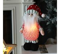 Bseical Light Up Christmas Ornaments Plush Doll, Led Snowman Light Up Xmas Decorations, The Child Christmas Ornament Indoor, Christmas Table Decoration, Battery Powered (elder)