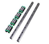 BSEID 2PCS HGR25 Linear Guideway Rail HGH25 100mm-1500mm + 4PCS HGH25CA Square Type Linear Ball Bearing Block for DIY Project and CNC Machine (Size : HGR25, Color : 650mm)