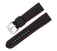 BSEIXIKRB Universal Various Brands Straight Joint Silicone Watch Strap 18/19/20/21/22/23/24mm(Blue Pink,18mm)