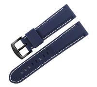 BSEIXIKRB Universal Various Brands Straight Joint Silicone Watch Strap 18/19/20/21/22/23/24mm(Silver white,18mm)