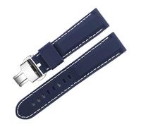 BSEIXIKRB Universal Various Brands Straight Joint Silicone Watch Strap 18/19/20/21/22/23/24mm(White Light Pin,18mm)