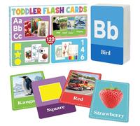 Bsenhe 60 PCS Double Sided Flash Cards for Toddlers Age 1 2 3, First Words Flashcards Baby Flash Cards Letters Numbers Colors Shapes Animals Seasons Preschool Learning Activities