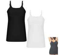 Bseter Body Shaper, Bseter Cami, Shapegirl Essentials All Day Every Day Scoop Neck Cami, Tummy Control Shaping Tank Tops (2PCS-b,2XL)