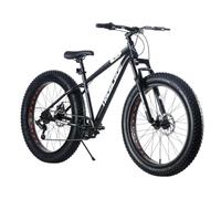 BSETSEL 26 Inch Fat Tyre Wheels Mountain Bike, 7 Speed Gear, Dual Disc-Brake, All-Terrain Bicycle with Front Suspension for Adults Youth Men Women