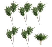 BSFDORPOT 10PCS 17.7″ Artificial Norfolk Pine Branches, Realistic Faux Greenery Stems for Christmas Tree, Wreath Making, Home Decor & DIY Floral Arrangements