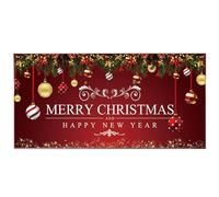 BSFDORPOT 13×6 ft Merry Christmas Garage Door Banner, Outdoor Holiday Mural for Garage, Porch and Party Decor, Easy Hang Vinyl Christmas Sign